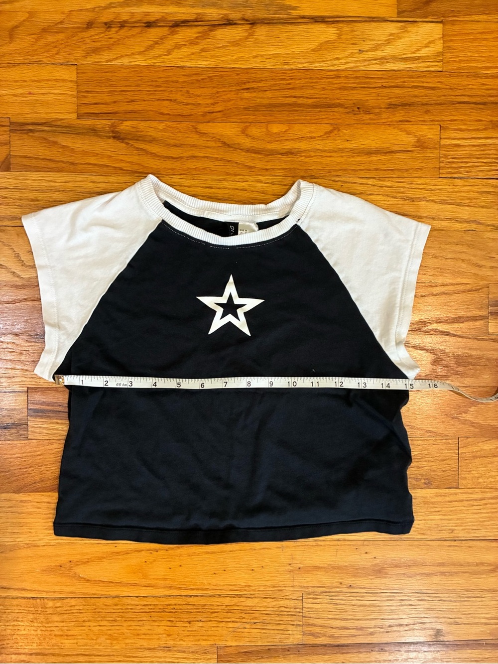 Black & White Star Raglan Tee